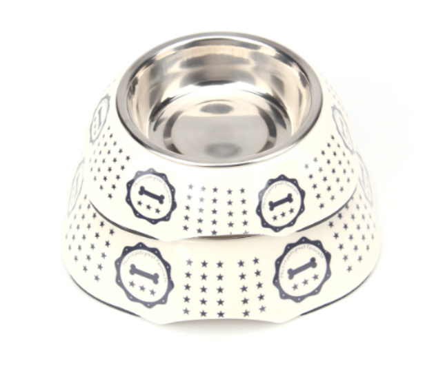 Großhandel Melamine und Edelstahl Pet Dog Bowl 0