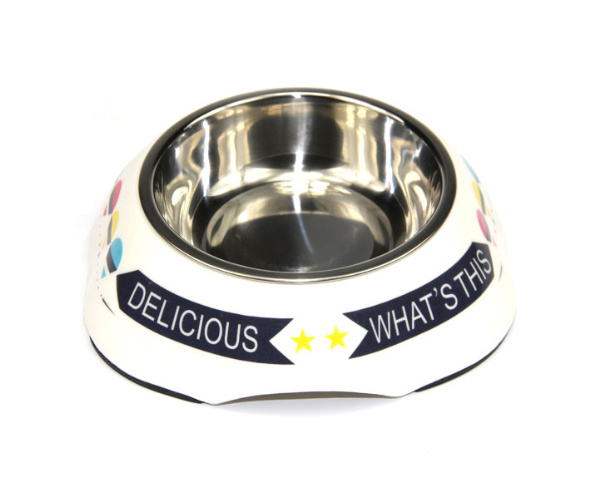 Großhandel Melamine und Edelstahl Pet Dog Bowl 1