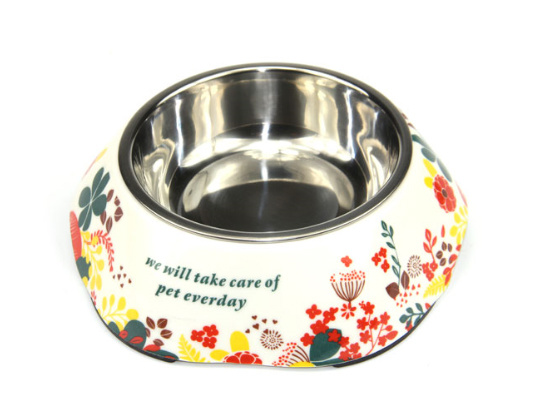 Großhandel Melamine und Edelstahl Pet Dog Bowl 2