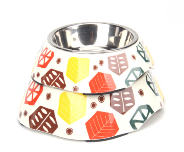 Großhandel Melamine und Edelstahl Pet Dog Bowl 3