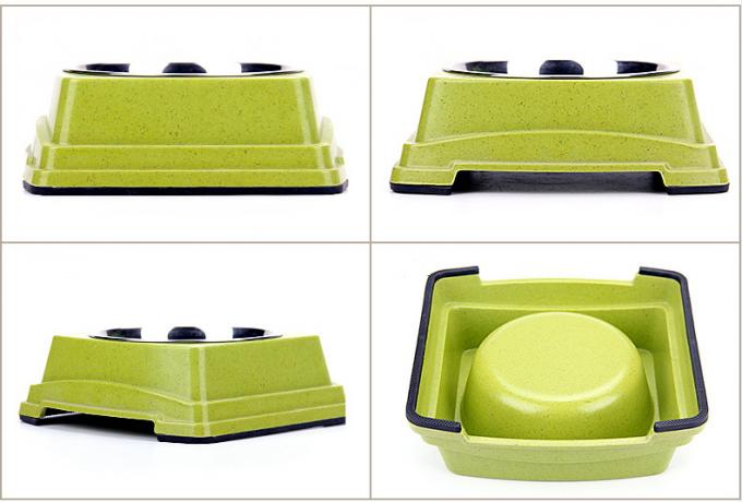 Gute Qualität Großhandel Heißverkauf Bambus Edelstahl Hund Welpen Fütterung Essen Schüssel 5