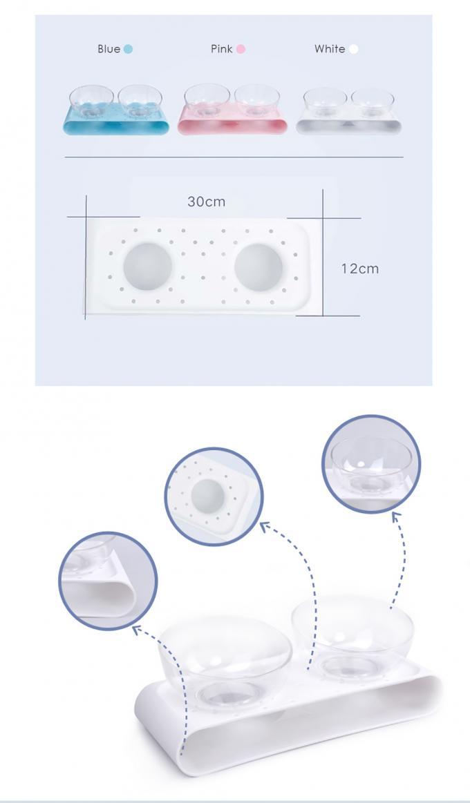 Erhöhte Tierfutter-Schüssel mit Stand perfekt für Katzen und kleine Hunde Futter-Fütter-Schüssel 4