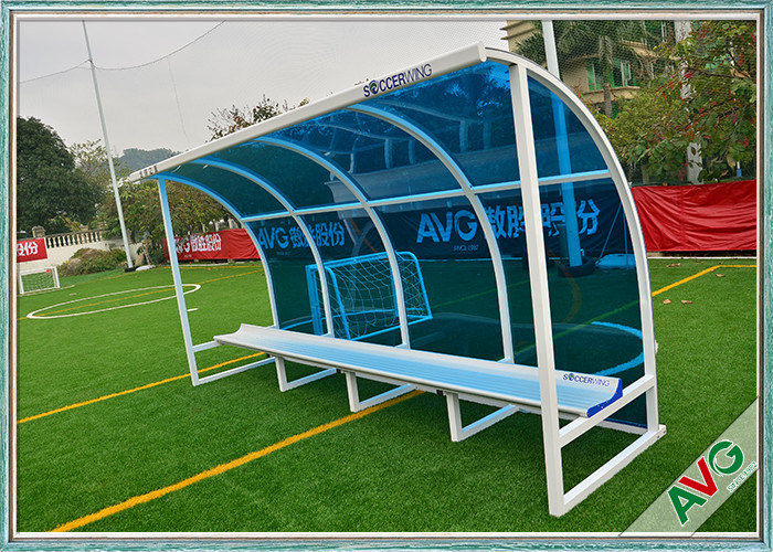 Fußball-Subs Bench Fußball-Feld Ausrüstung für den Außenbereich 8 Sitzplätze Team-Schutz