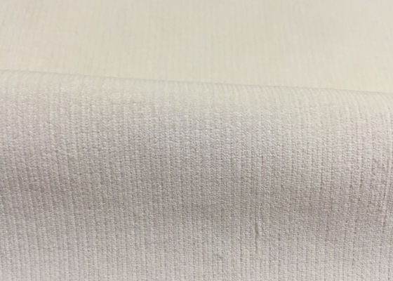Weiß / Beige Komfortable Stretch Corduroy Stoff High-End Bekleidung Stoff