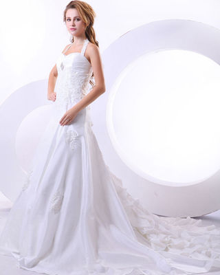 Custom Made Around The Neck Strap Anwendungen Hochzeitskleid für Birdal, Mädchen, Frauen