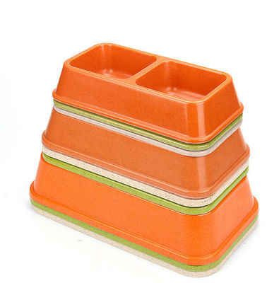 Doppelfarbige Bambus-Sublimation Große oder Große Hundefutter- und Wasserschüssel für Haustiere