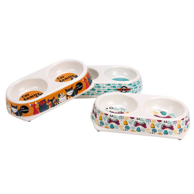 Umweltfreundliches Modedesign Doppel Bio Bambusfaser Pet Bowl