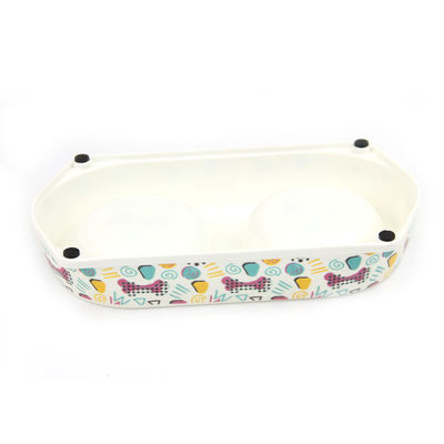 Umweltfreundliches Modedesign Doppel Bio Bambusfaser Pet Bowl